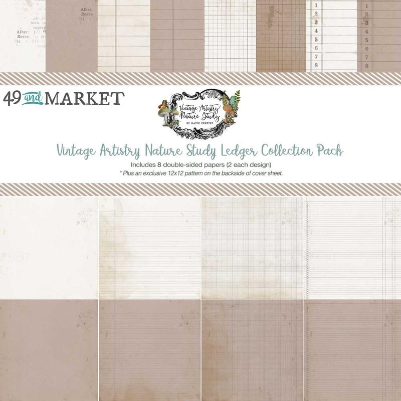 49 AND MARKET Color Swatch 12x12 Paper: Eucalyptus #1