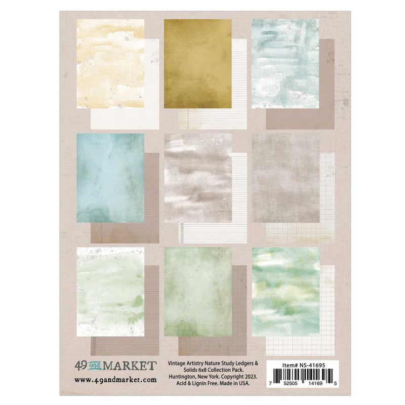 49 & Market Vintage Artistry Nature Study 6x8 Collection Pk - Ledgers & Solids, NS41695