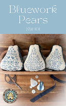 Annie Beez Folk Art Cross-Stitch Chart - Bluework Pears, NW-101
