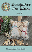 Annie Beez Folk Art Cross-Stitch Chart - Snowflakes are Kisses, NW-117