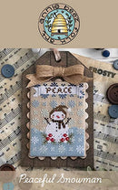 Annie Beez Folk Art Cross-Stitch Chart - Peaceful Snowman, NW-127