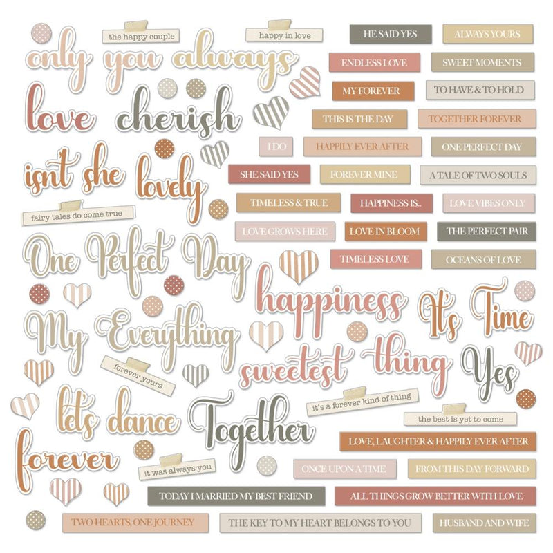 49 & Market - One Perfect Day - Chipboard Set - Words, OFD-30952