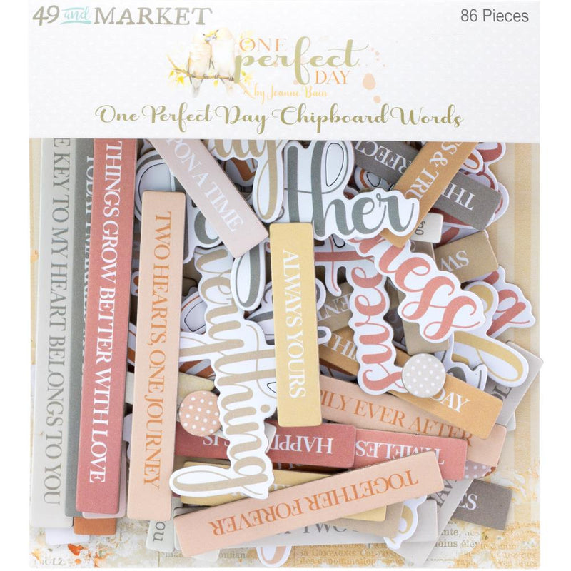 49 & Market - One Perfect Day - Chipboard Set - Words, OFD-30952