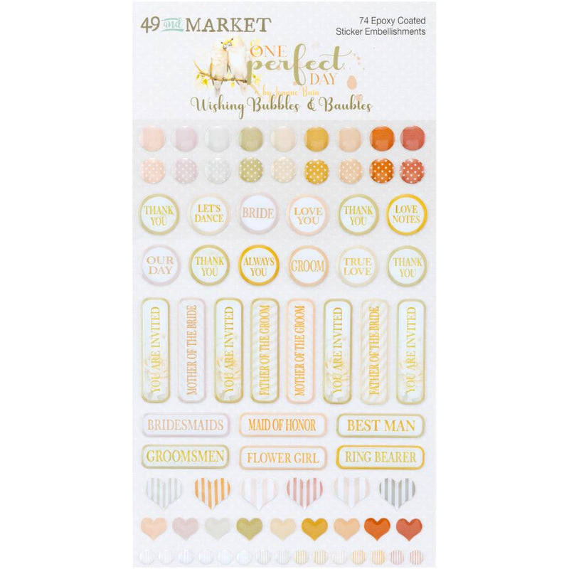 49 & Market Epoxy Coated Stickers - One Perfect Day, OFD-30976