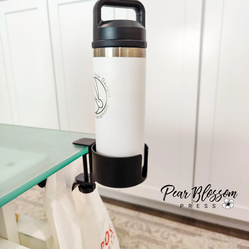 Pear Blossom Press - Cup and Bag Holder Clamp - Black, PBPCHBLK