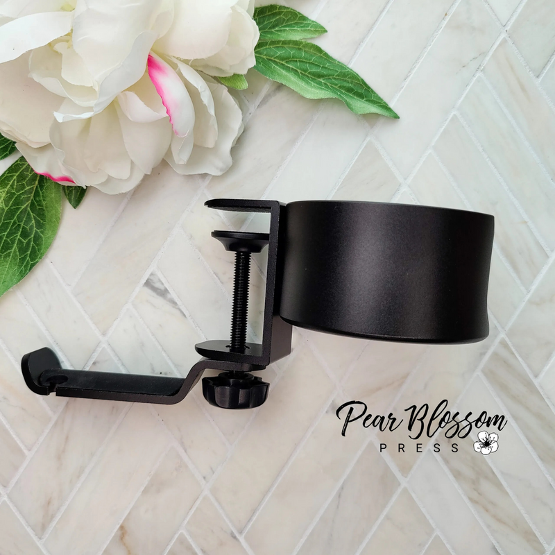 Pear Blossom Press - Cup and Bag Holder Clamp - Black, PBPCHBLK