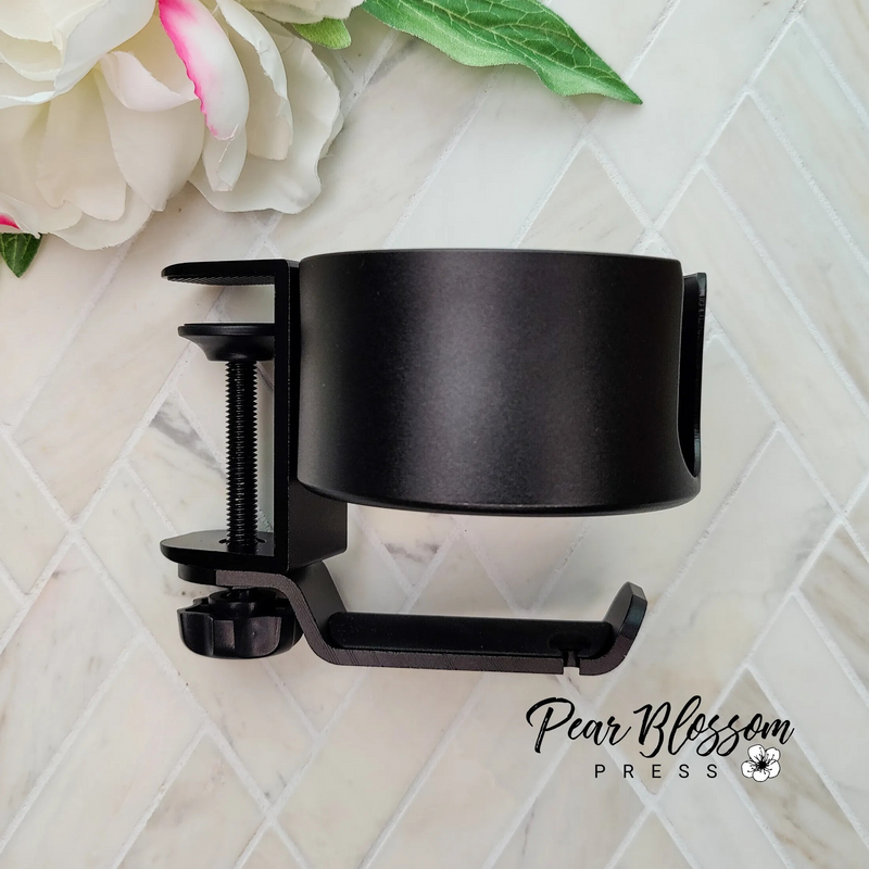 Pear Blossom Press - Cup and Bag Holder Clamp - Black, PBPCHBLK