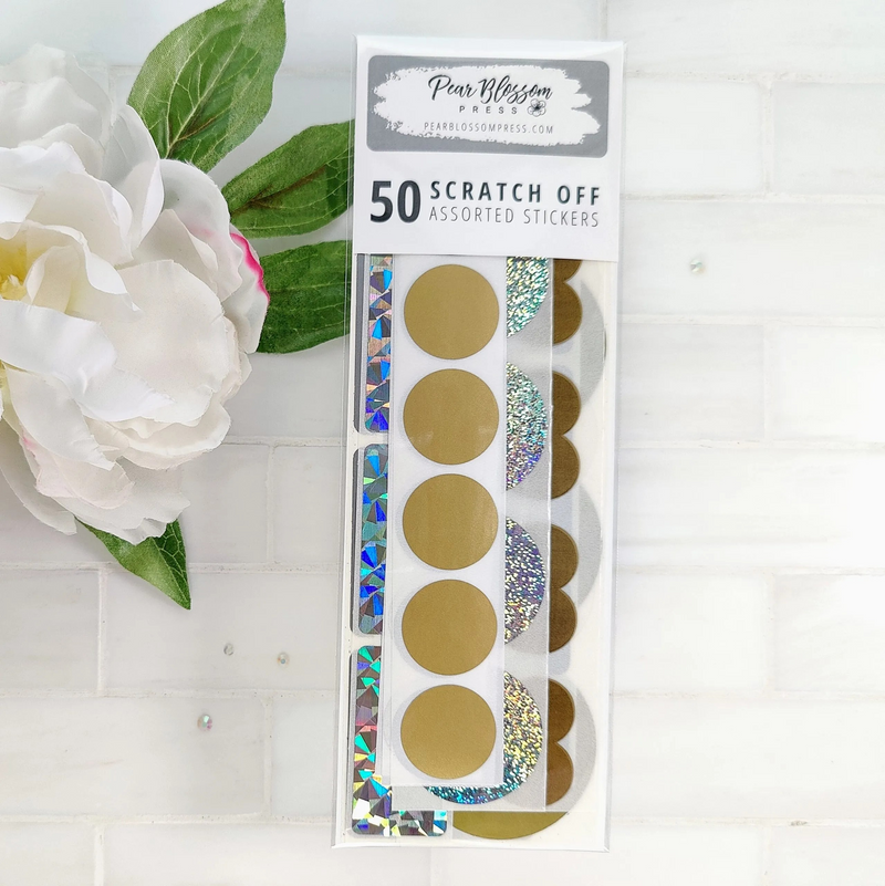 Pear Blossom Press - Scratch off Stickers - Assorted, PBPSOS