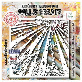 AALL & Create Stencil 6"X6" - Solar Veil, PC-256