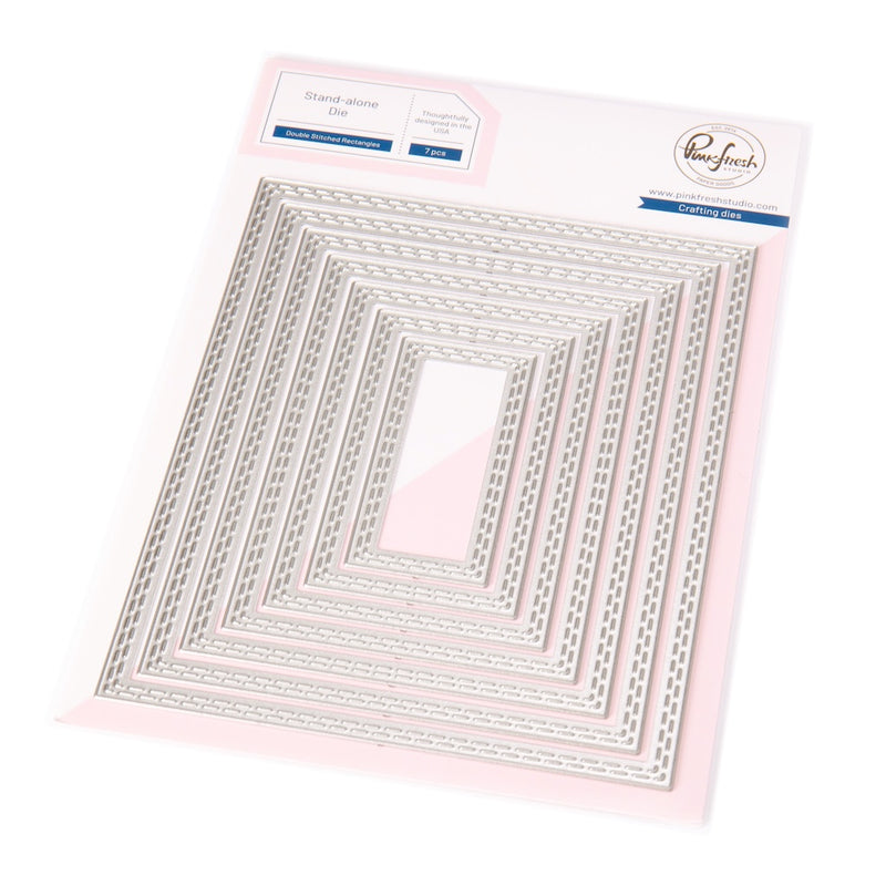 Pinkfresh Studio - Essentials: Double Stitched Rectangles Die Set, PF178ES