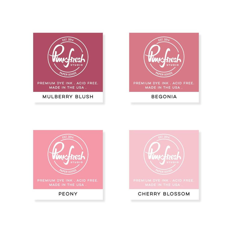 Pinkfresh Studio Premium Dye Cube Ink Pads 4 Colors - Rose Garden, PFDIC019