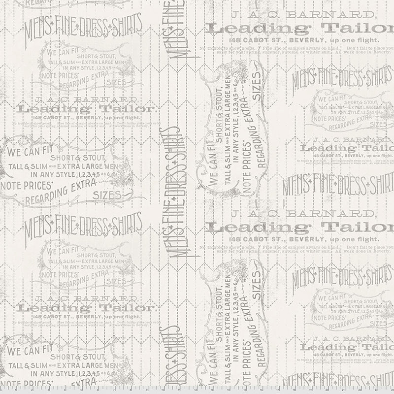 Free Spirit - Eclectic Elements Monochrome - Tailored, PWTH066.LINEN1/2 cut in 1/2yd increments Tim Holtz