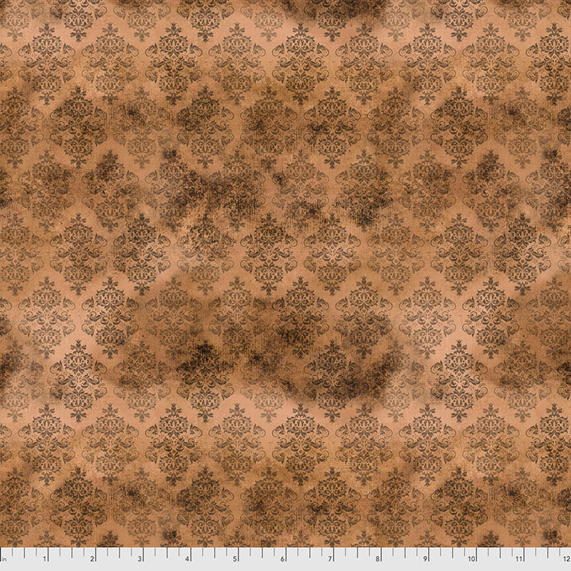 Free Spirit - Eclectic Elements Foundations - Spellbound, PWTH148.ORANGE1/2 cut in 1/2yd increments by Tim Holtz