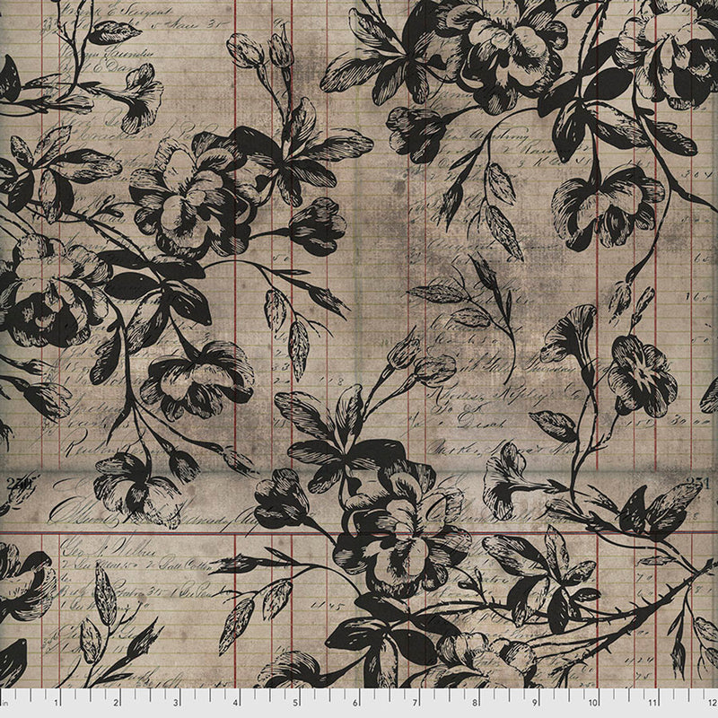 Free Spirit - Eclectic Elements Foundations - Beloved, PWTH149.NEUTRAL1/2 cut in 1/2yd increments by Tim Holtz