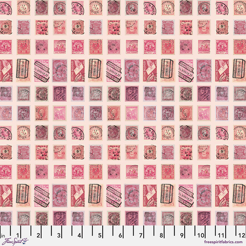 Tim Holtz Fabric - Palette PINK Fat Quarters Bundle of 10, Single Purchase