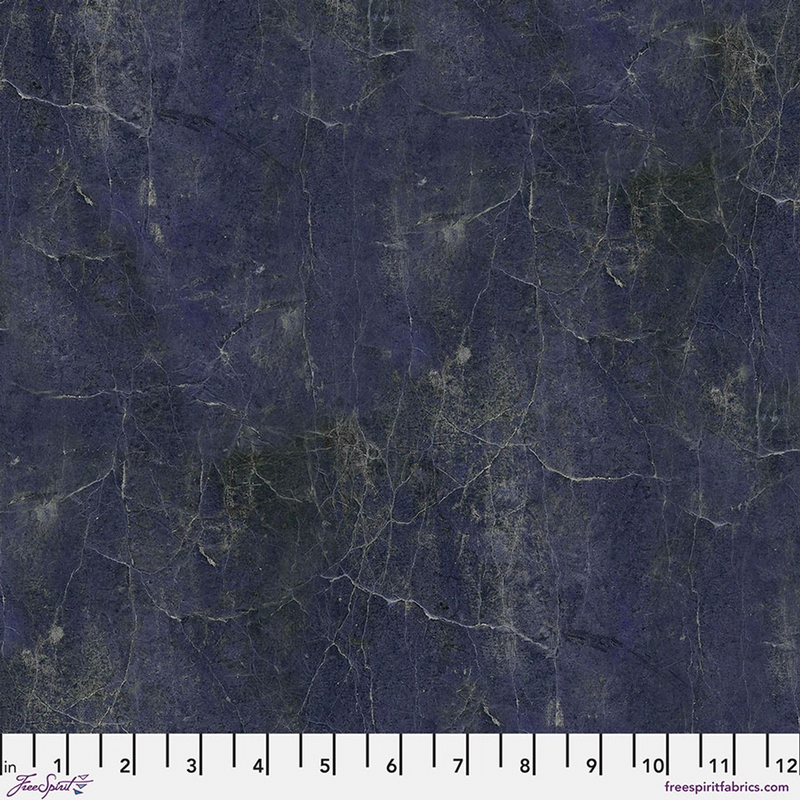 Coming Soon - Free Spirit - Eclectic Elements Palette - Indigo Vintage, PWTH299.INDIGO.5 cut in 1/2yd increments Tim Holtz