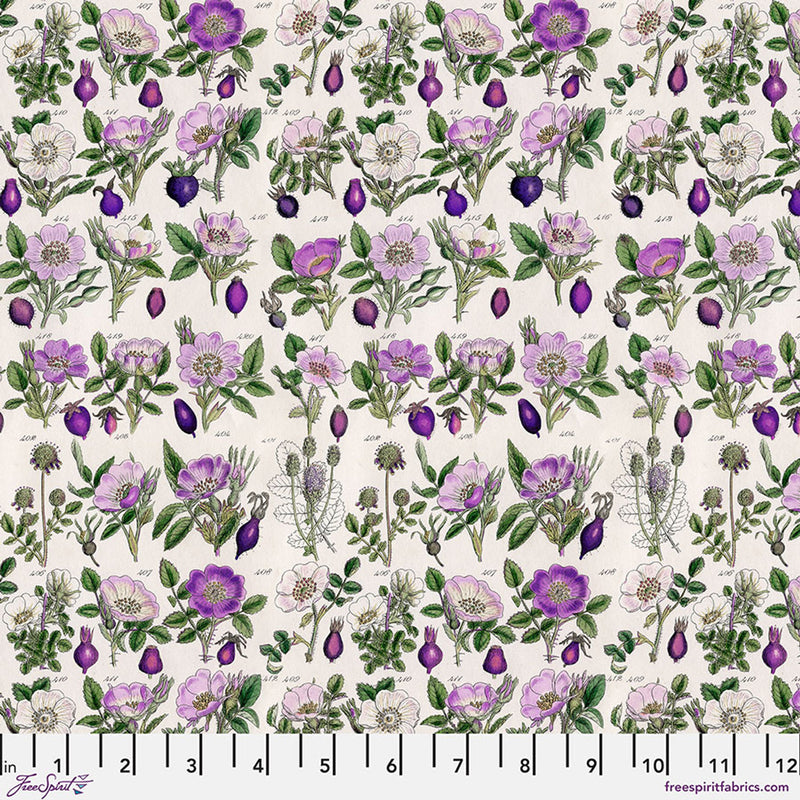 Free Spirit - Eclectic Elements Palette - Purple Botanical, PWTH306.PURPLE0.5 cut in 1/2yd increments Tim Holtz