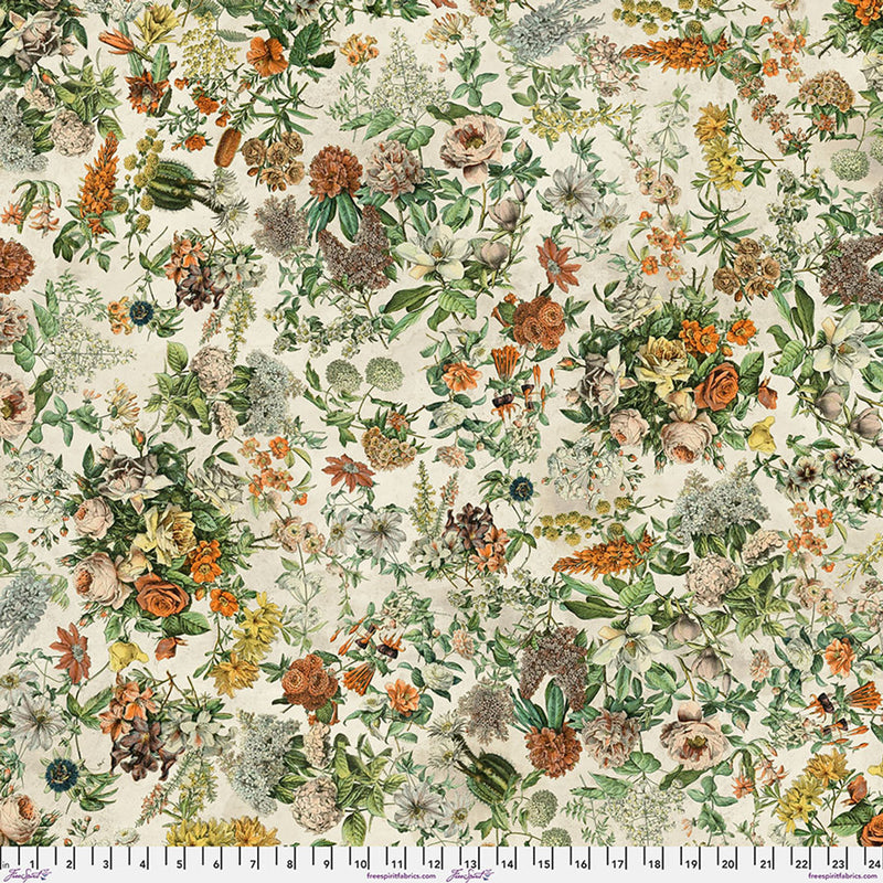 Free Spirit - Eclectic Elements Quilt Backs - Palette Botanical, QBTH013.PALETTE1/2 cut in 1/2yd increments Tim Holtz
