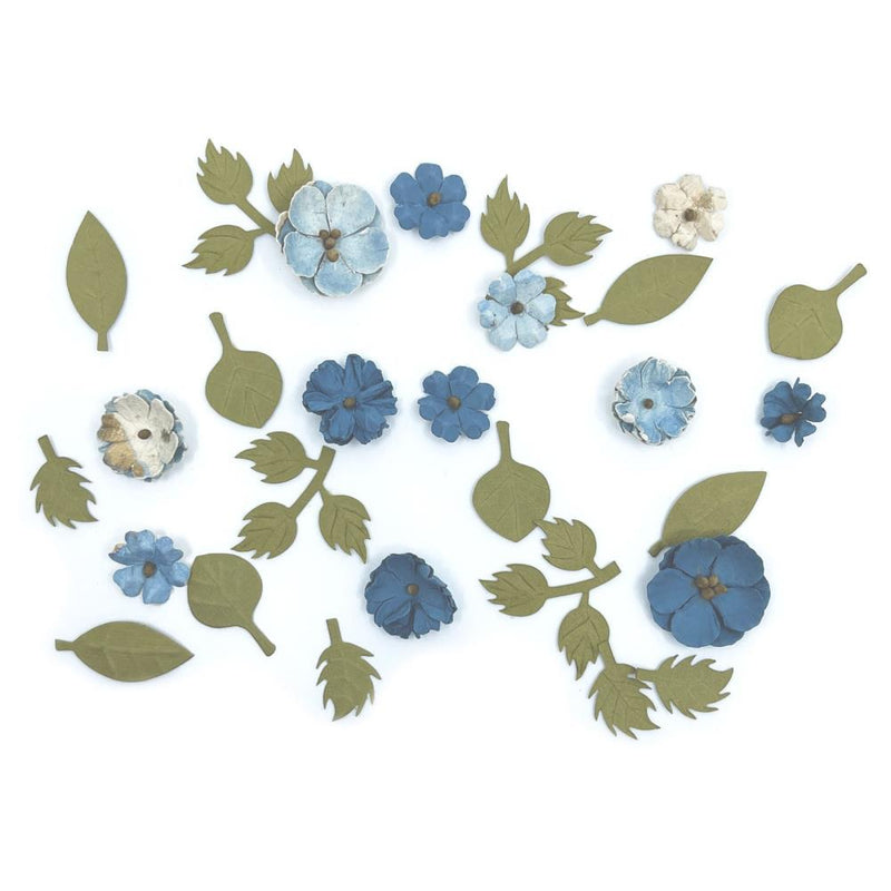 49 and Market Paper Flowers - Rustic Blooms - Bluejay, RB-34918