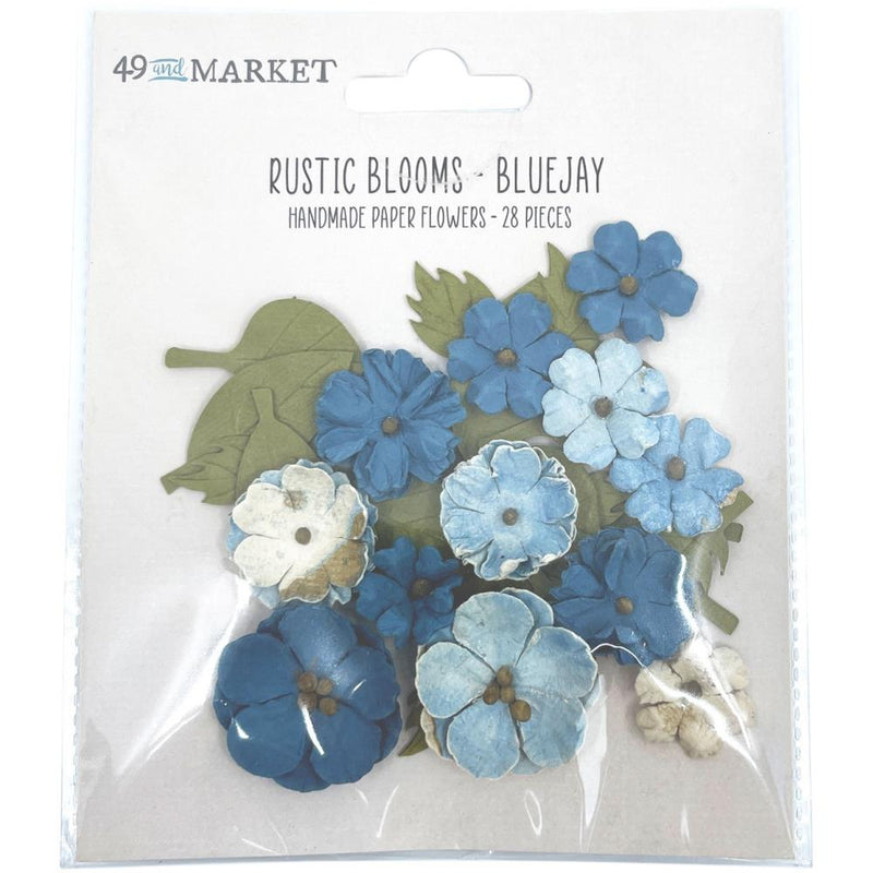 49 and Market Paper Flowers - Rustic Blooms - Bluejay, RB-34918