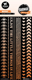 Studio Light Grunge 4.13X8.25 Stencil - Nr259 Arrows & Borders, GRMASK259