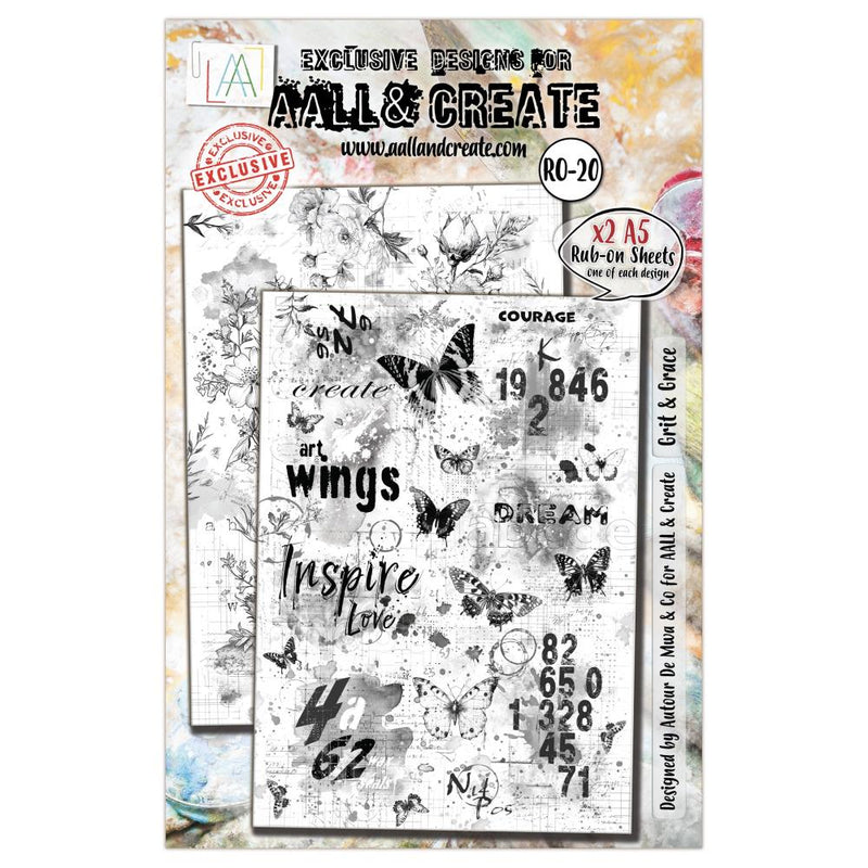 AALL & Create A5 Rub-Ons - Grit & Grace, RO-20