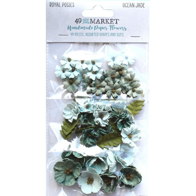 49 and Market Paper Flowers - Royal Posies - Ocean Jade, RP-34123