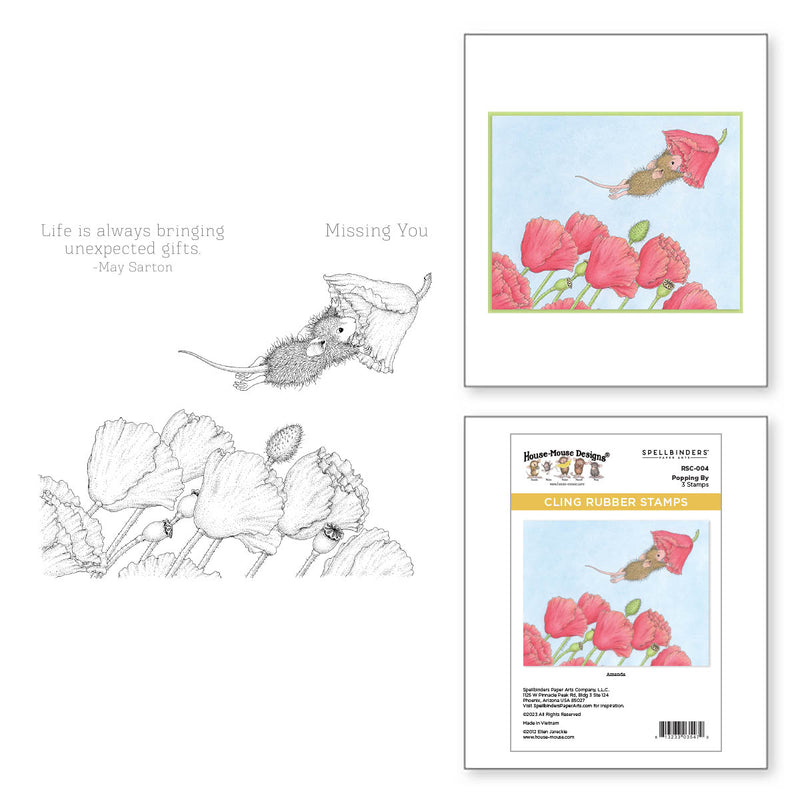 thumbnail interactive-video image 1 of House Mouse Cling Rubber Stamp Paper Crafts Card Making 1 of 14