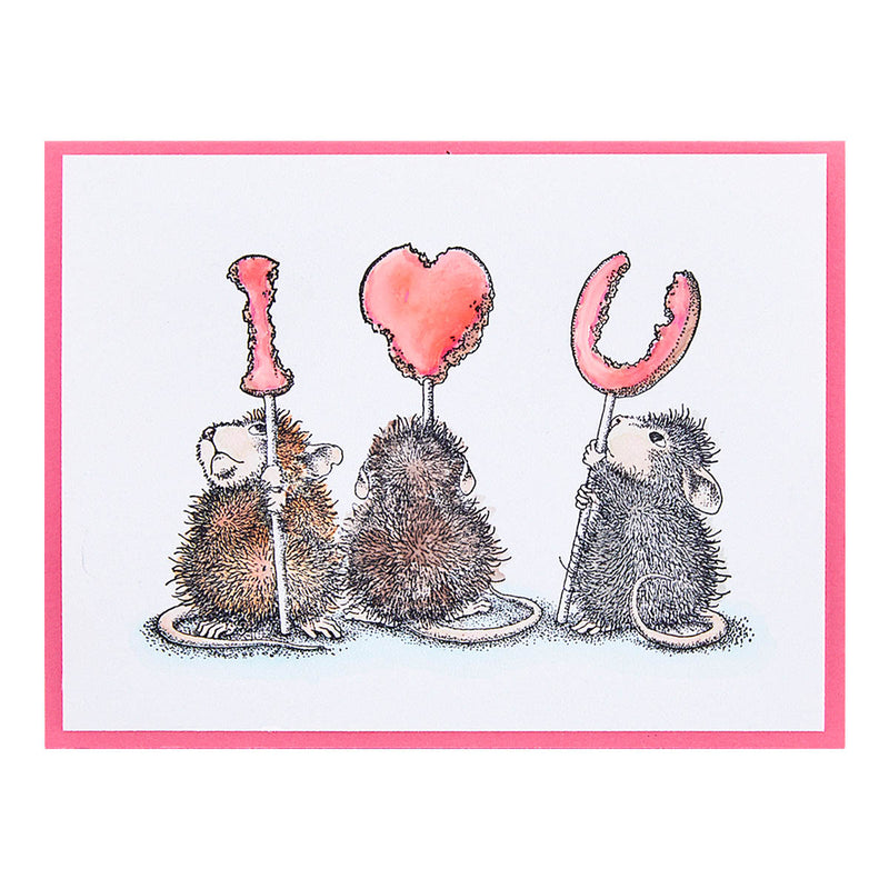 House Mouse Designs Cling Rubber Stamps - We heart You, RSC-021