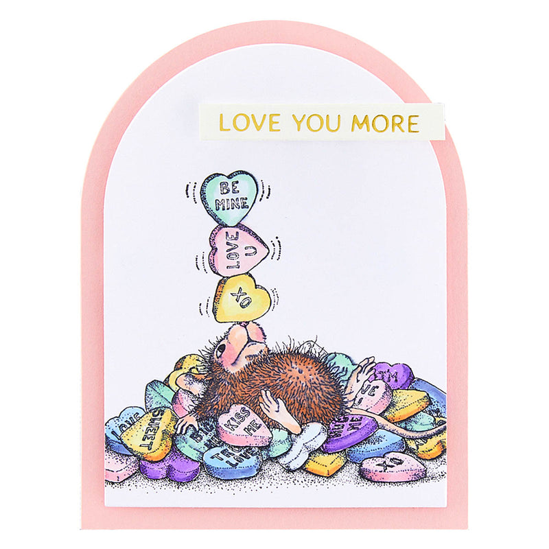 House Mouse Designs Cling Rubber Stamps - Candy Hearts, RSC-022