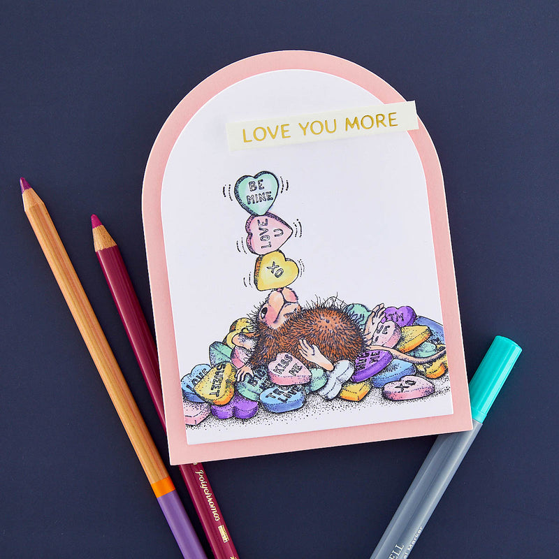 House Mouse Designs Cling Rubber Stamps - Candy Hearts, RSC-022