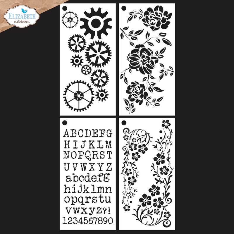 Elizabeth Craft Designs Stencils - Journal Stencils 8, S057
