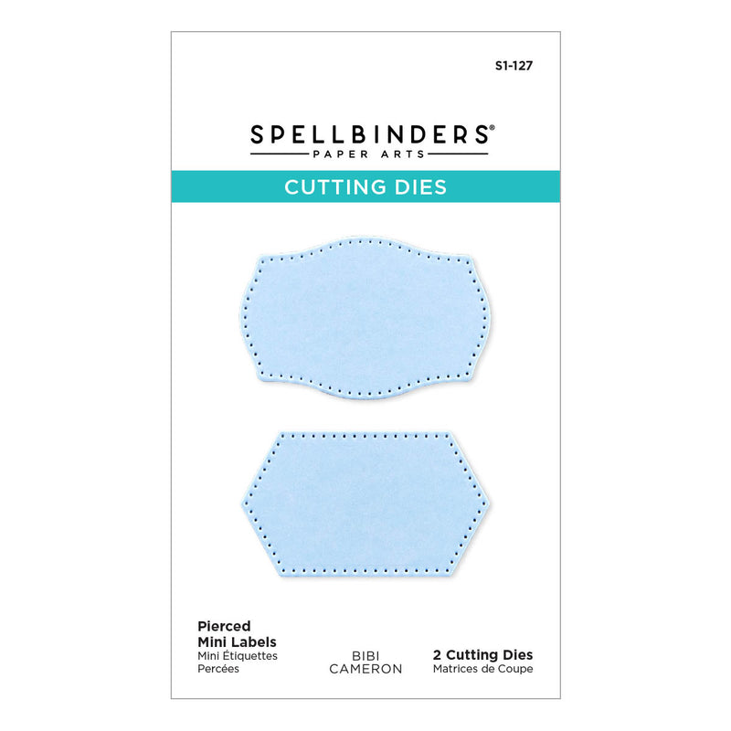 Spellbinders Etched Dies - Pierced Mini Labels, S1-127 by Bibi Cameron