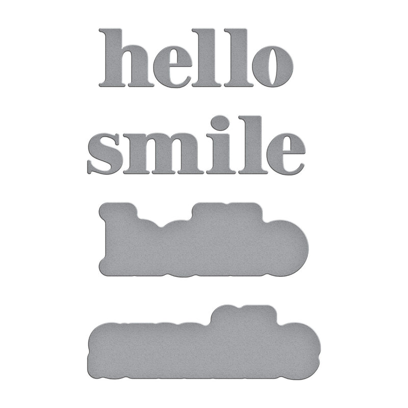 Spellbinders Etched Dies -Hello Smile, S1-154