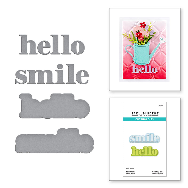 Spellbinders Etched Dies -Hello Smile, S1-154