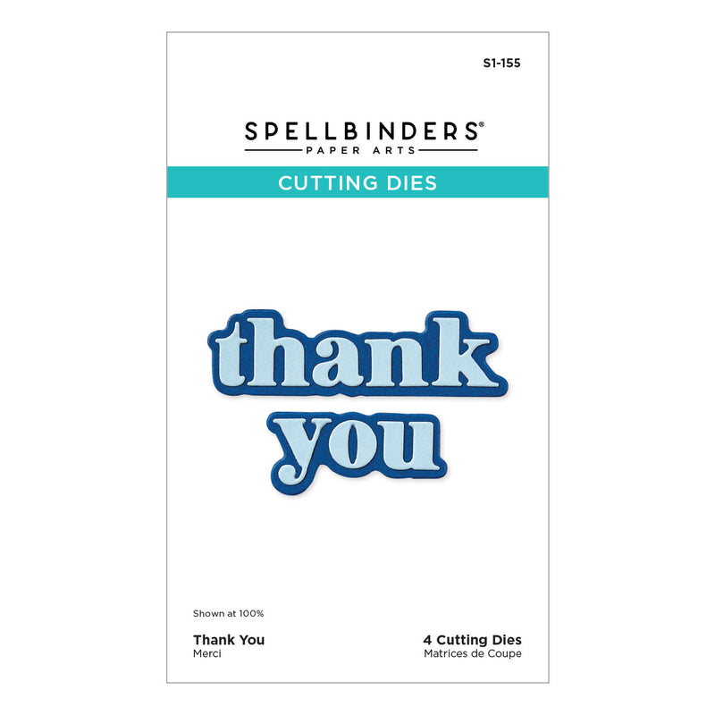 Spellbinders Etched Dies -Thank You, S1-155