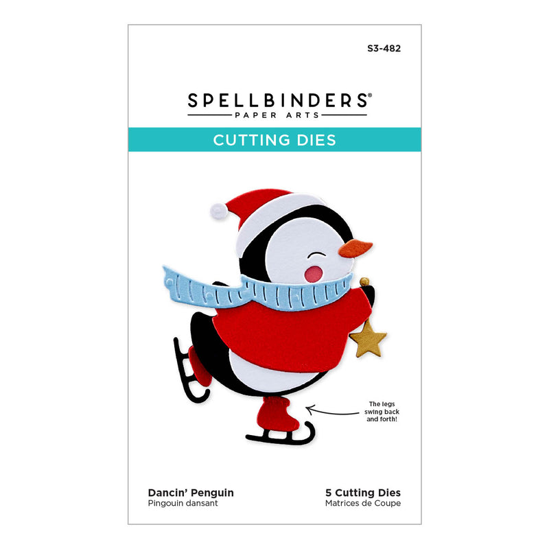 Spellbinders Etched Dies - Dancin' Penguin, S3-482