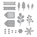 Spellbinders Etched Dies - Petite Blooms & Sentiments, S3-485
