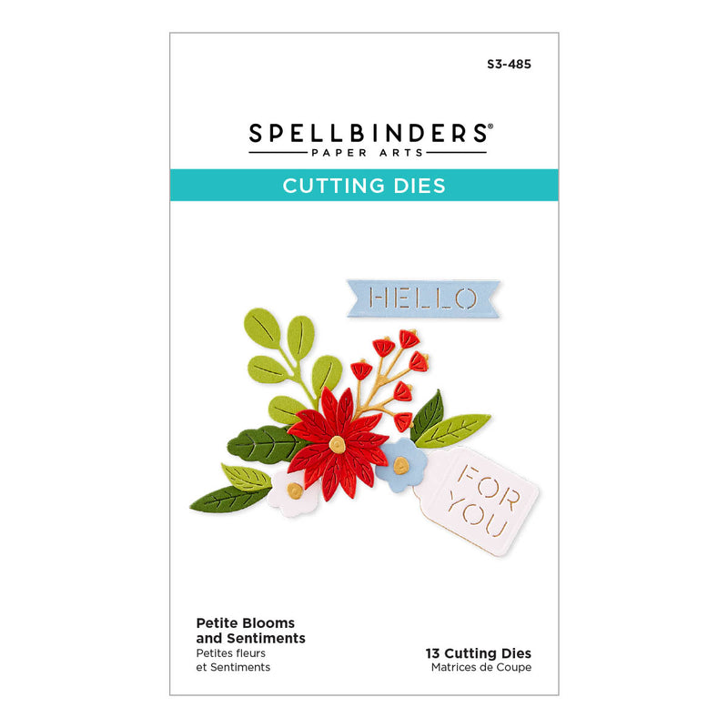 Spellbinders Etched Dies - Petite Blooms & Sentiments, S3-485