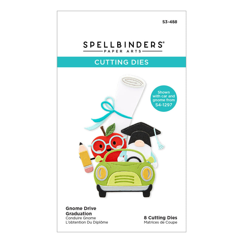 Spellbinders Etched Dies - Gnome Drive Graduation, S3-488