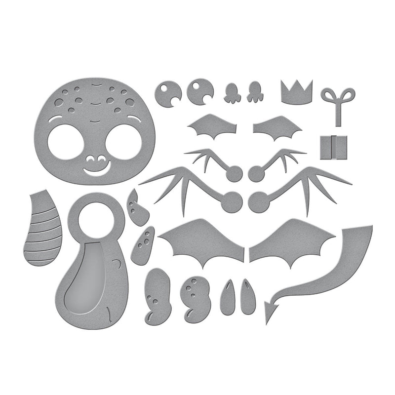 Spellbinders Etched Die & Clear Stamp Set - Monster Birthday Bundle, BD-0819