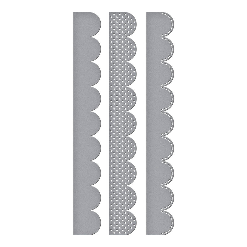 Spellbinders Etched Die Set - Stitch & Dots Scallop Borders, S3-536