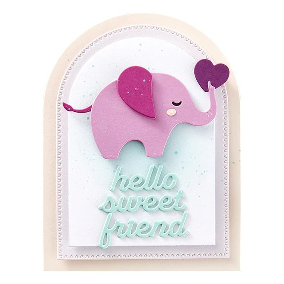 Spellbinders Etched Die Set - Peanut's Heartfelt Hello, S3-554