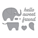 Spellbinders Etched Die Set - Peanut's Heartfelt Hello, S3-554