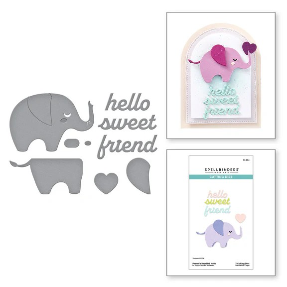 Spellbinders Etched Die Set - Peanut's Heartfelt Hello, S3-554