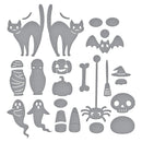 Spellbinders Etched Dies - Cuckoo Cottage Halloween Tick Tock, S3-557