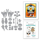 Spellbinders Etched Dies - Cuckoo Cottage Halloween Tick Tock, S3-557
