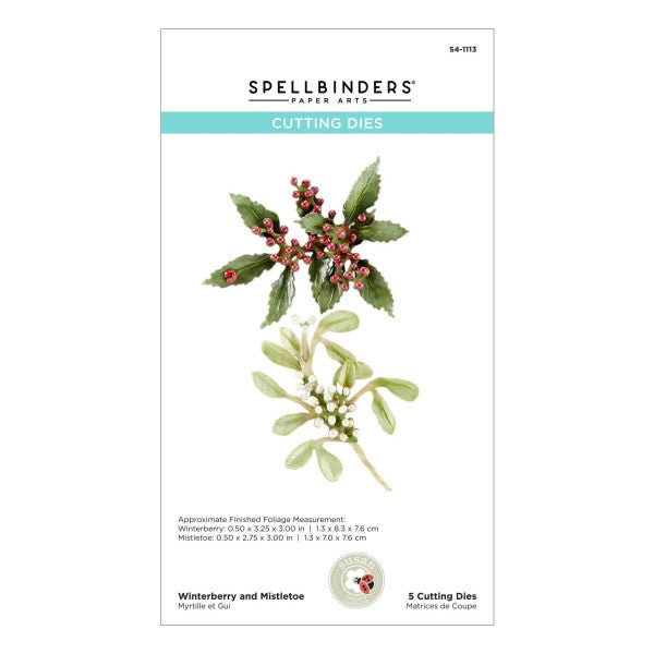 Spellbinders Etched Dies - Winterberry & Mistletoe, S4-1113