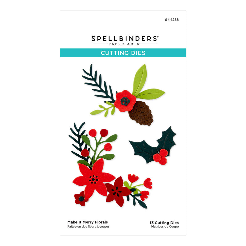Spellbinders Etched Dies - Make It Merry Florals, S4-1288
