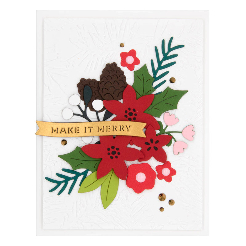 Spellbinders Etched Dies - Make It Merry Florals, S4-1288